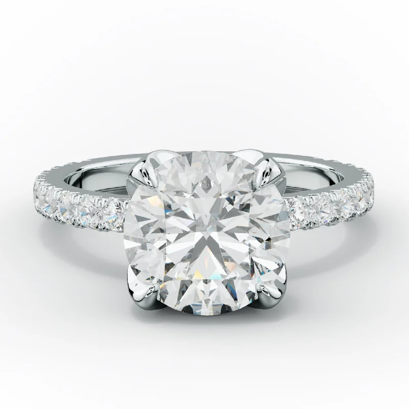 Evelyn Round Diamond Engagement Ring