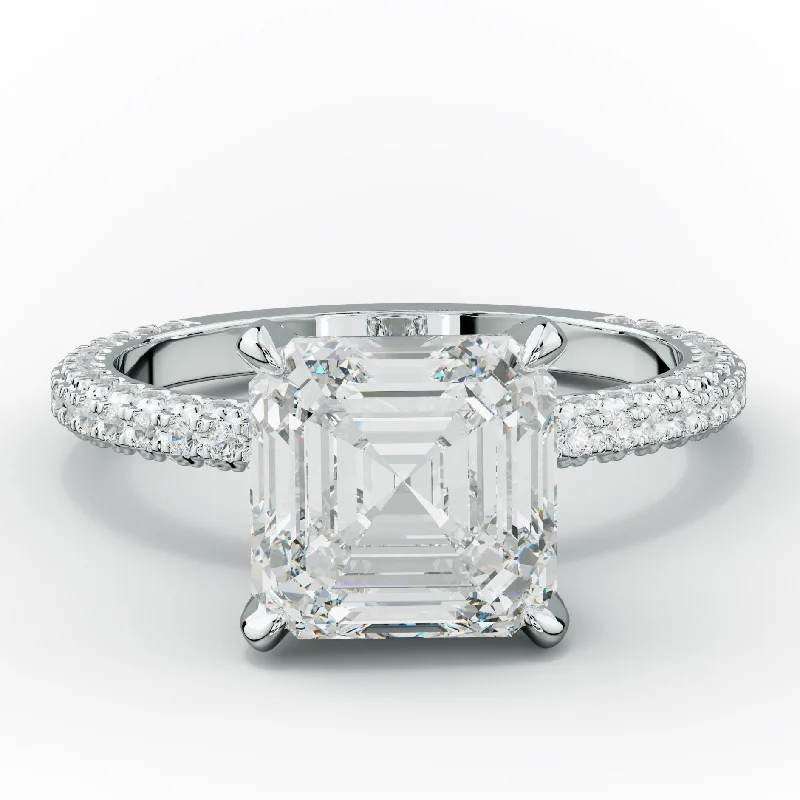 Sofia Asscher Cut Diamond Engagement Ring