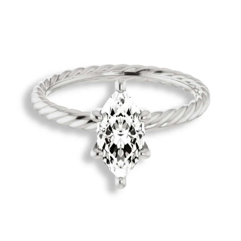 Marquise Diamond Solitaire Engagement Ring