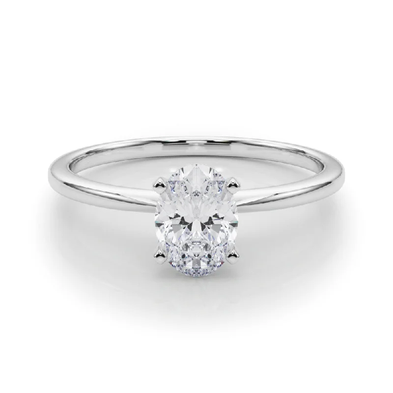 Angelica Oval Diamond Solitaire Engagement Ring