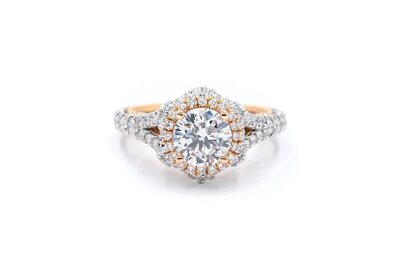 Verragio Two-Tone 2 ctw Diamond Engagement Ring 18k