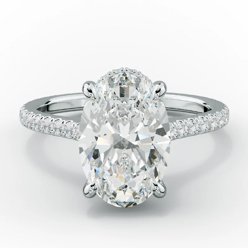 Aria Oval Diamond Engagement Ring