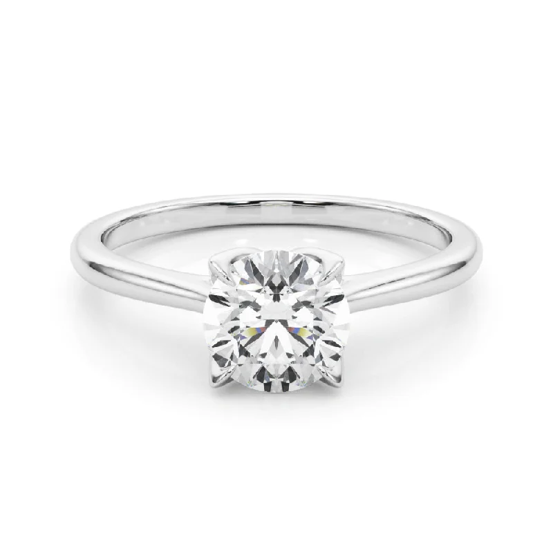 Flora Round  Diamond Solitaire Engagement Ring