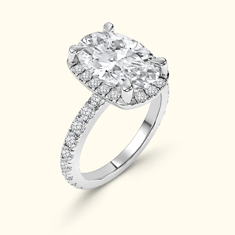 Stacie' Diamond Engagement Ring - Halo Elegance