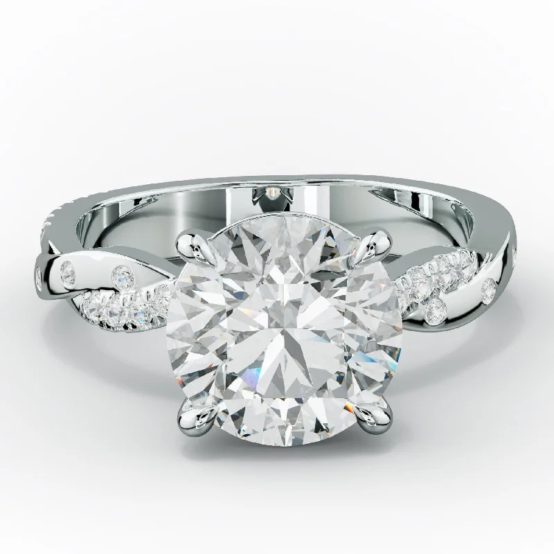 Mia Round Cut Diamond Engagement Ring