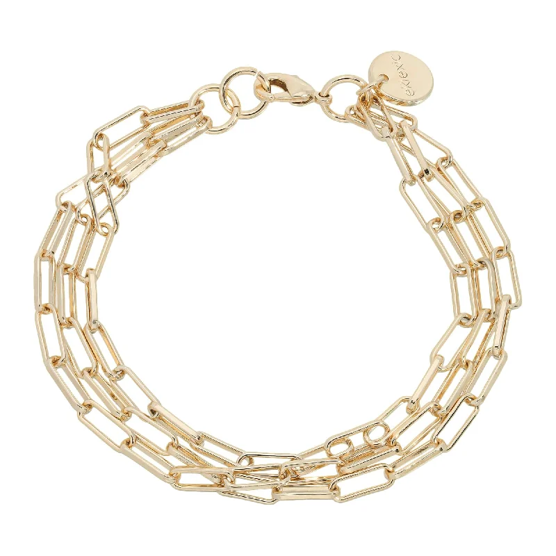 Triple Elongated Link Chain Bracelet