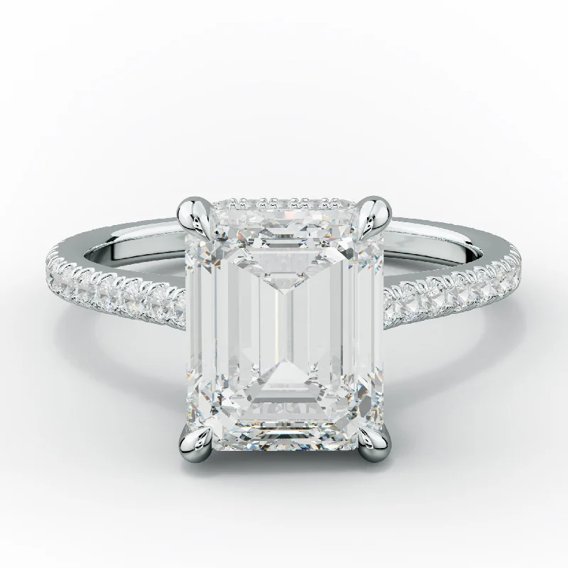 Aria Emerald Cut Diamond Engagement Ring