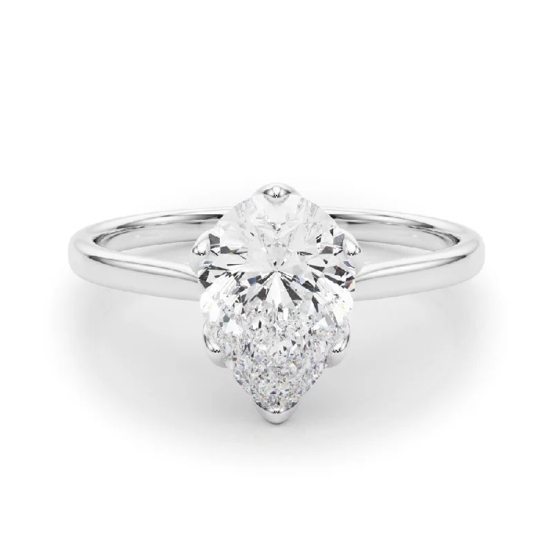 Esme Pear Cut Diamond Solitaire Engagement Ring