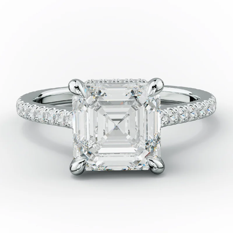 Aria Asscher Cut Diamond Engagement Ring