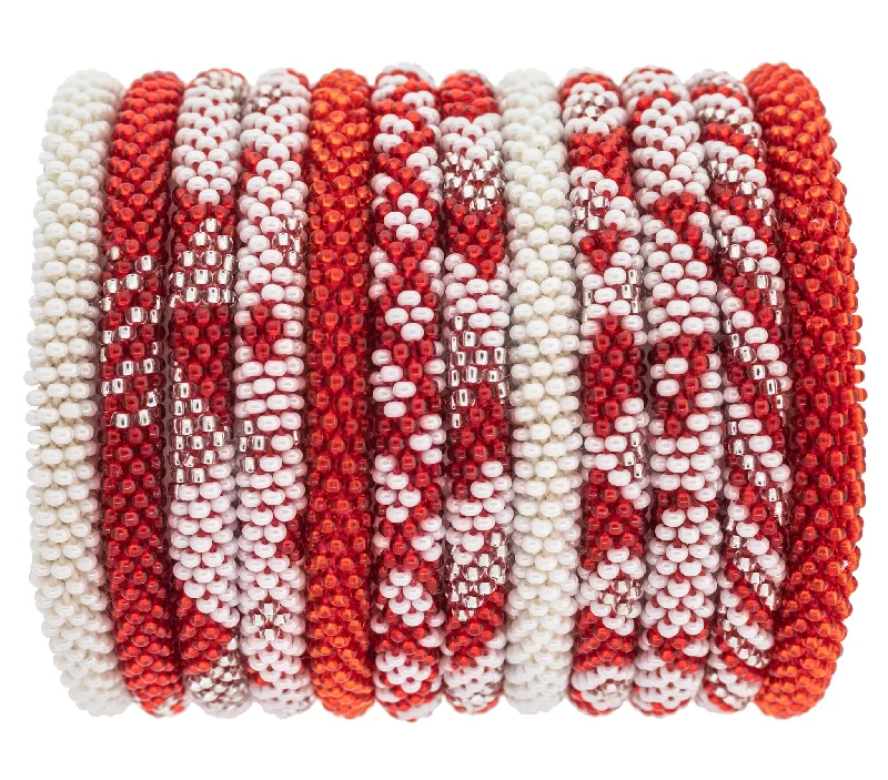 Game Day Roll-On® Bracelets <br> Red & White