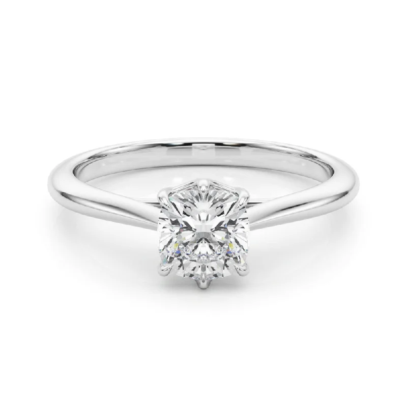 Grace Cushion Diamond Solitaire Engagement Ring