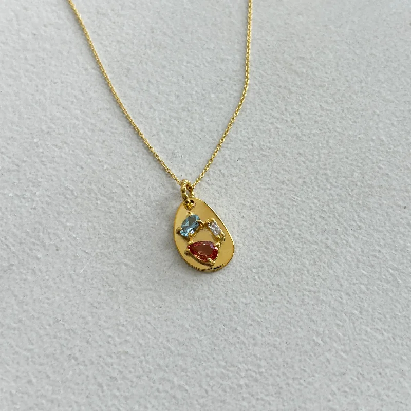 Women's necklaces bold-accent-Medley Pendant No. 11 Necklace (Oval), Solid Gold | ONE-OF-A-KIND