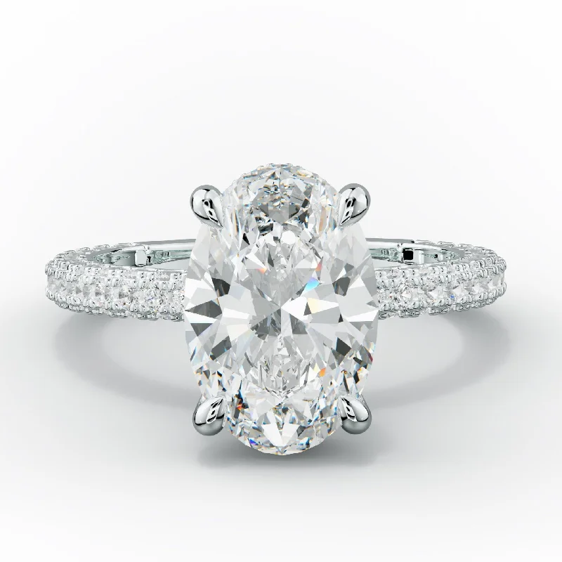 Aurora Oval Diamond Engagement Ring