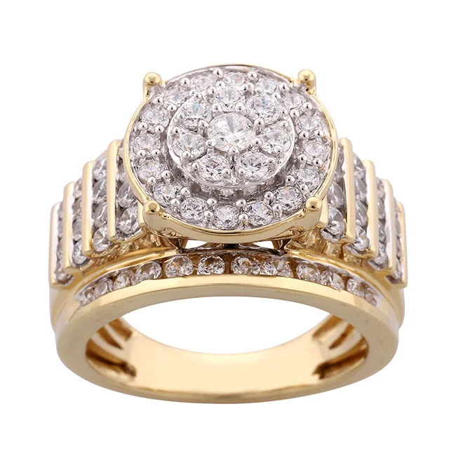 Red Hot Deal  2 CTW Diamond Engagement Ring in 10KT Yellow Gold