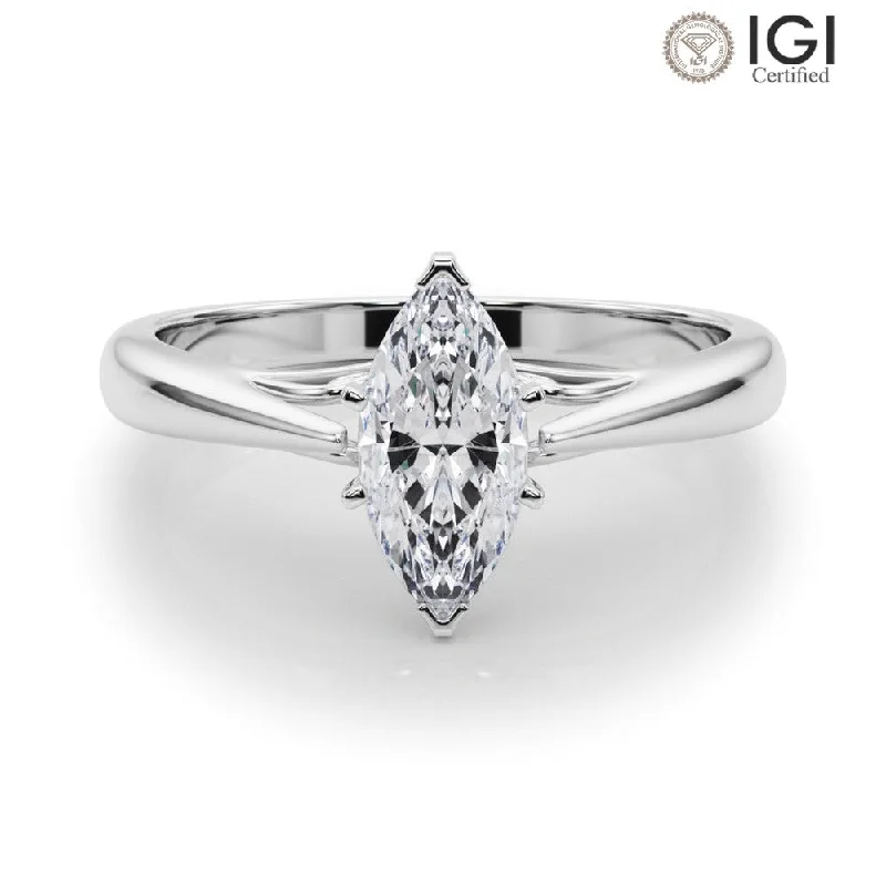 Katerina Marquise Lab Grown Diamond Solitaire Engagement Ring IGI Certified