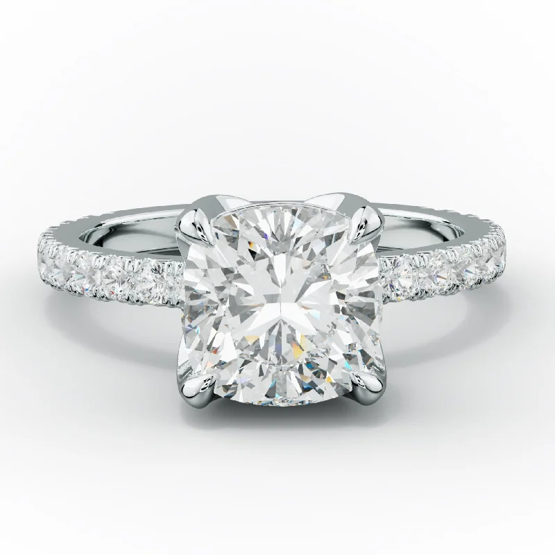 Evelyn Cushion Cut Diamond Engagement Ring