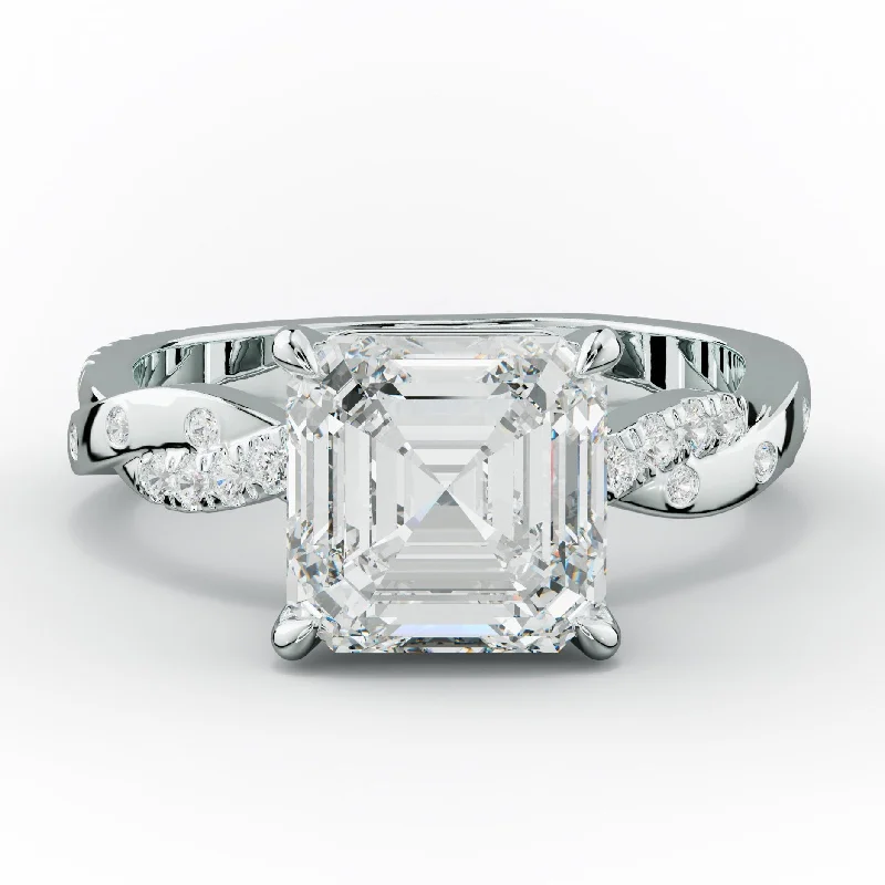 Mia Asscher Cut Diamond Engagement Ring