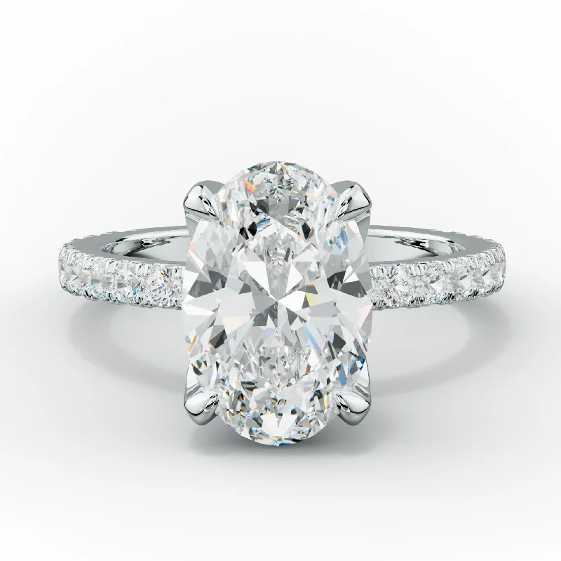 Evelyn Oval Diamond Engagement Ring