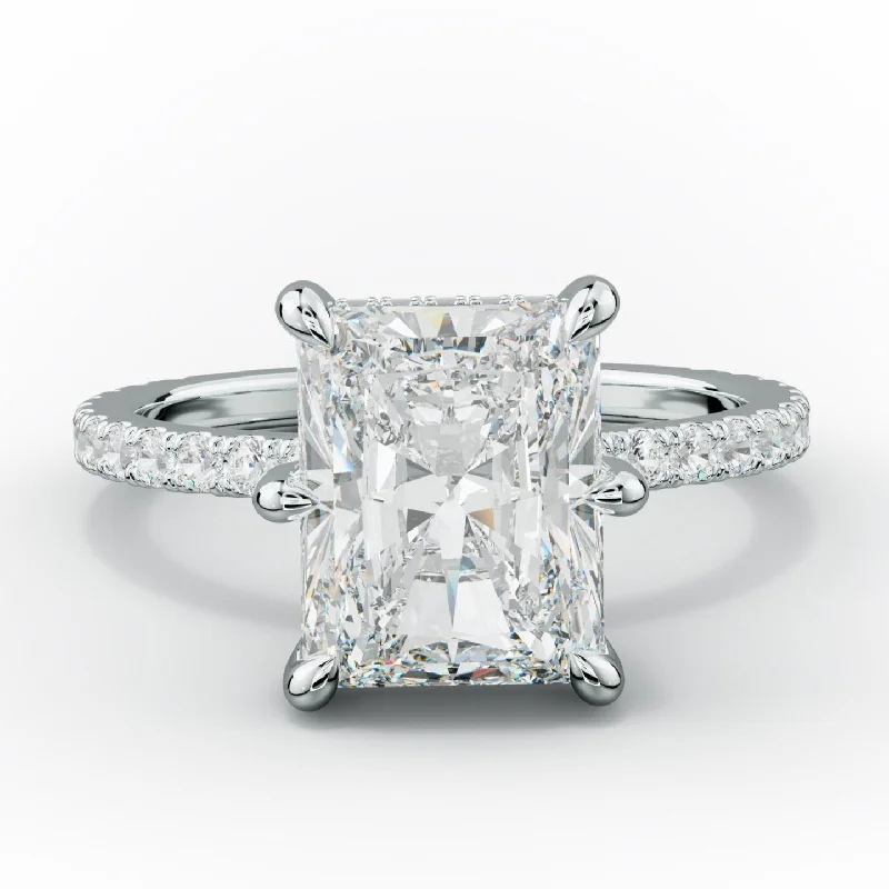 Chloe Six Prong Radiant Diamond Engagement Ring