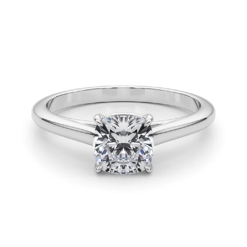 Amelia Cushion Diamond Solitaire Engagement Ring