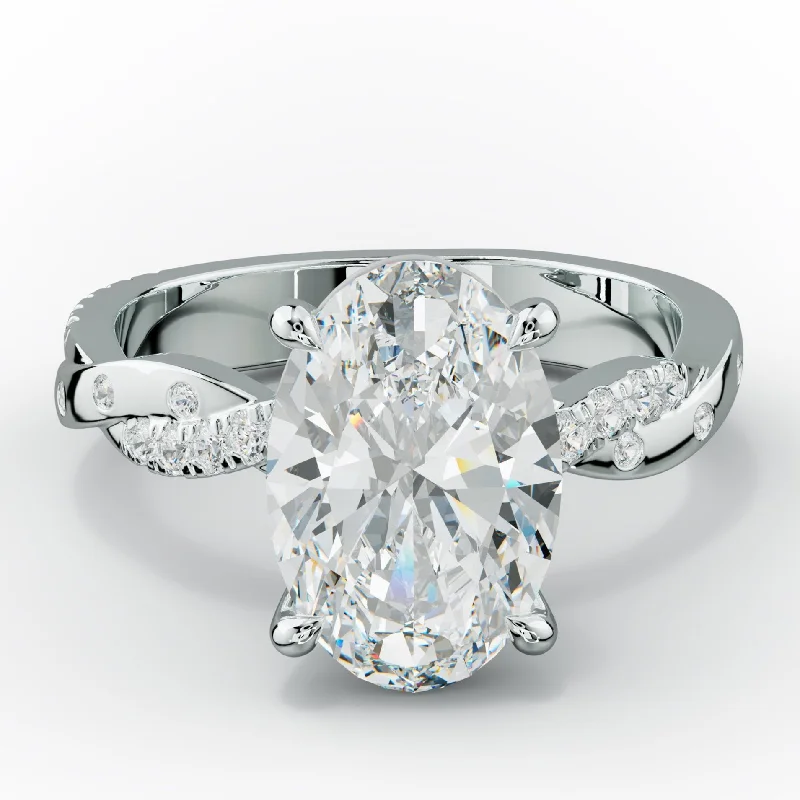 Mia Oval Diamond Engagement Ring