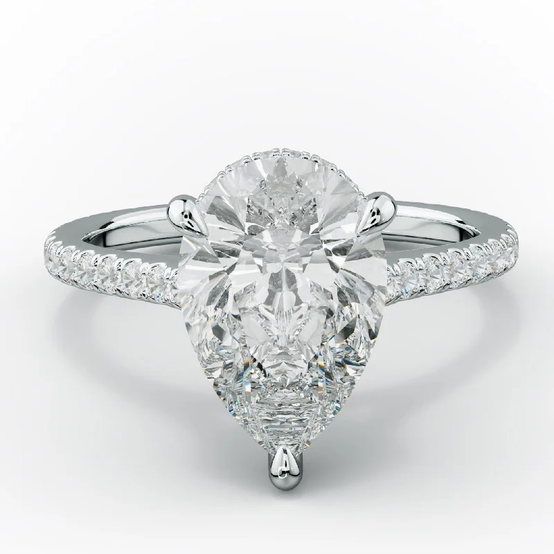 Aria Pear Shape Diamond Engagement Ring