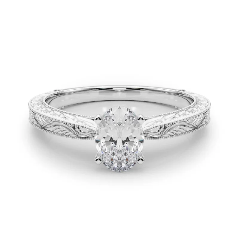 Victoria Oval Diamond Solitaire Engagement Ring