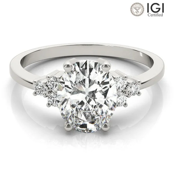 Alexandria Oval Lab Grown Diamond Engagement Ring IGI Certified