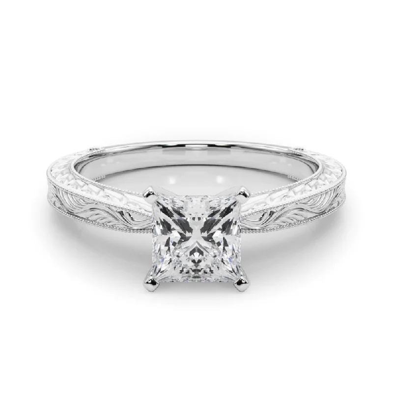 Victoria Princess Diamond Solitaire Engagement Ring