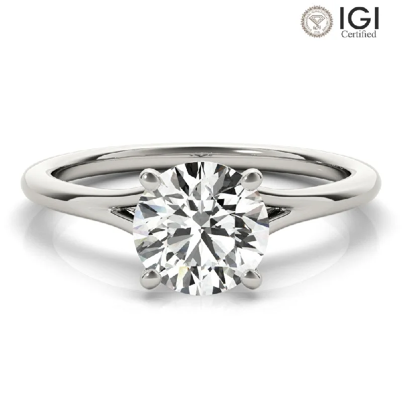 Aria Round  Lab Grown Diamond Solitaire Engagement Ring IGI Certified