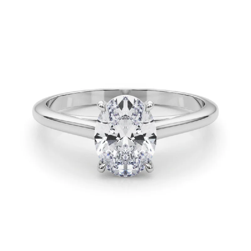 Amelia Oval Diamond Solitaire Engagement Ring