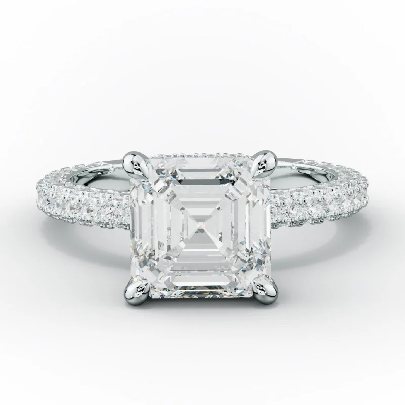 Aurora Asscher Diamond Engagement Ring