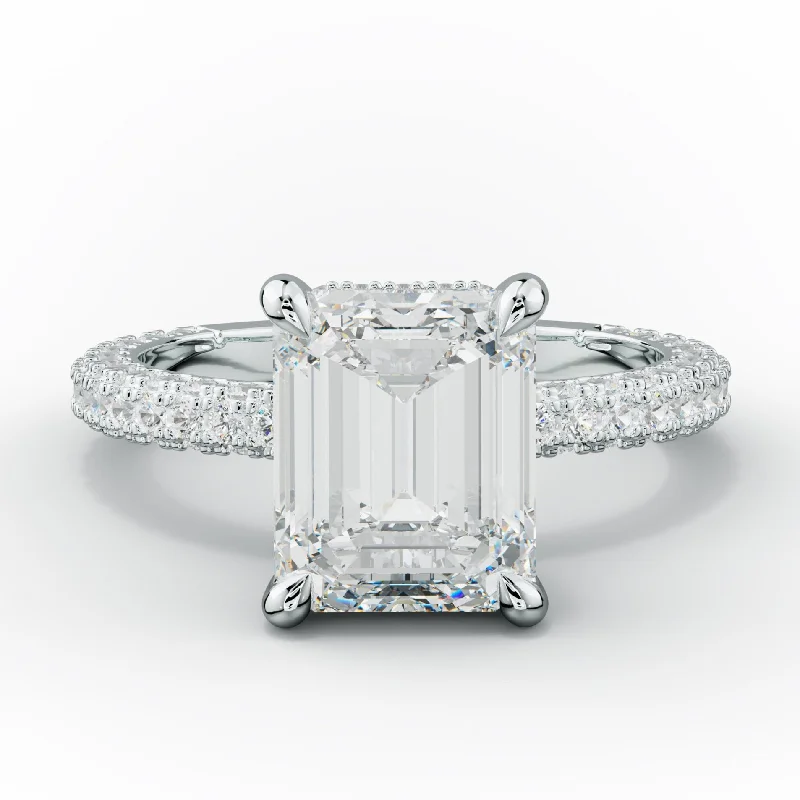 Aurora Emerald Cut Diamond Engagement Ring