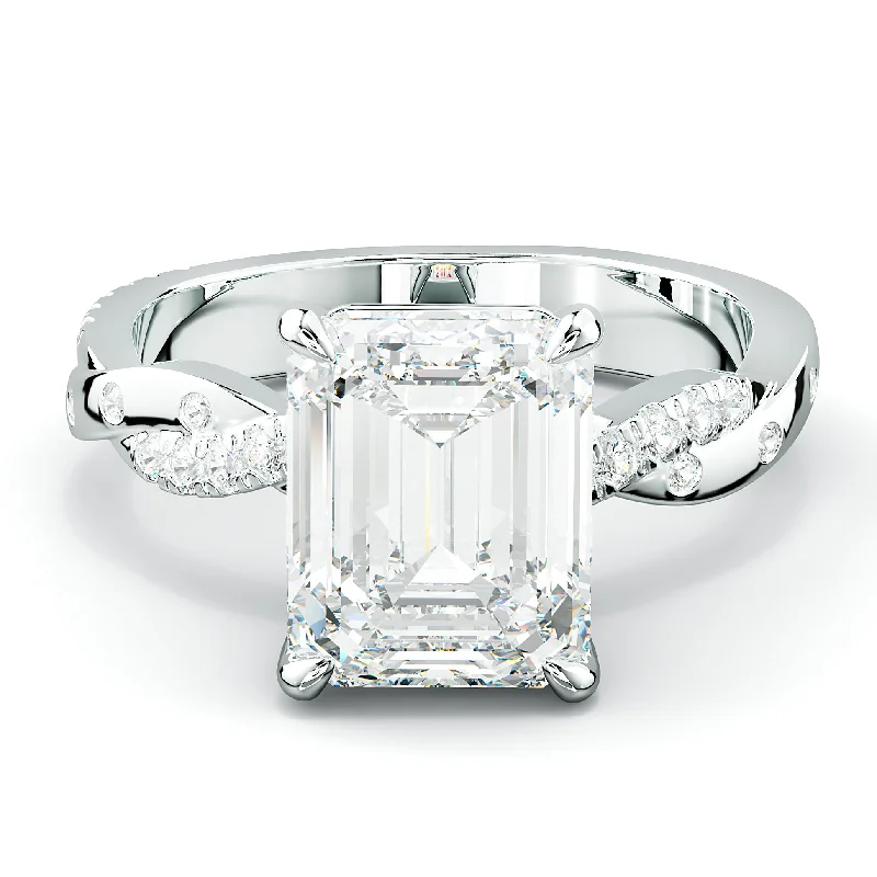 Mia Emerald Cut Diamond Engagement Ring